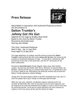 Press Release Dalton Trumbo`s Johnny Got His Gun