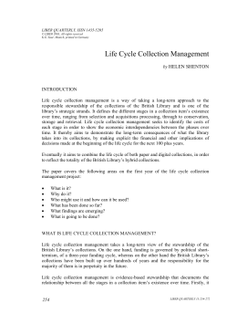 Life Cycle Collection Management