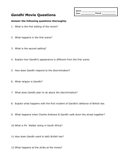 Gandhi Movie Questions