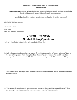 Ghandi, The Movie Guided Notes/Questions