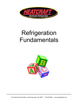 Refrigeration Fundamentals - Heatcraft Worldwide Refrigeration