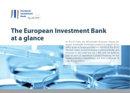The European Investment Bank at a glance