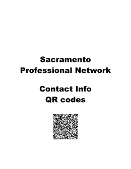 Sacramento Professional Network Contact Info QR codes