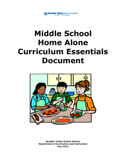 Home Alone - Boulder Valley School District