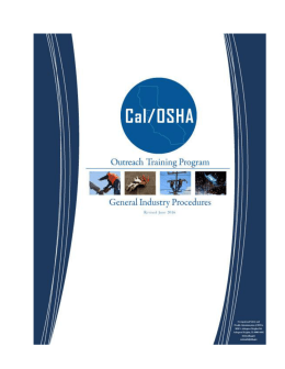 I. Cal/OSHA Program Summary