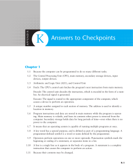 Answers to Checkpoints