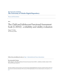 The Child and Adolescent Functional Assessment Scale (CAFAS) : a