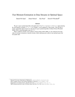 Fast Moment Estimation in Data Streams in Optimal Space