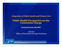 Chesley Richards- Public Health Perspective on the Committee