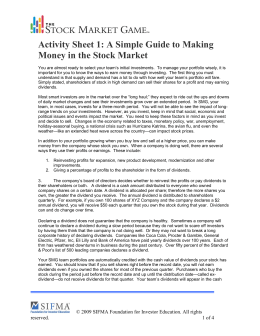 Activity Sheet 1: A Simple Guide to Making
