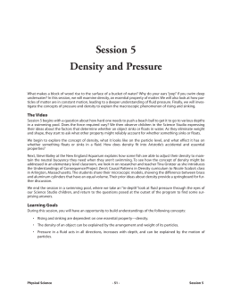Session 5 Density and Pressure