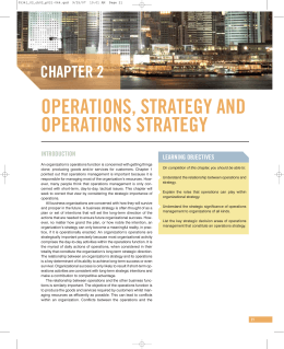 operations, strategy and operations strategy