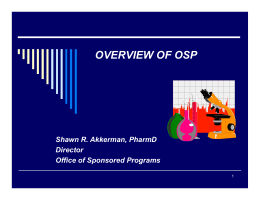 OVERVIEW OF OSP