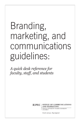 Branding, marketing, and communications guidelines