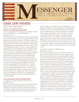 case law update - Chapter 13 Trustee
