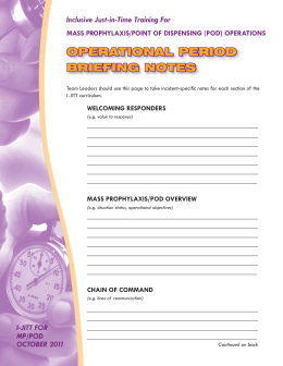 OPERATIONAL PERIOD BRIEFING NOTES