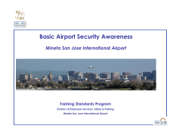 Basic Airport Security Awareness - Mineta San José International