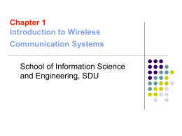 Chapter 1-Introduction to wireless communication systems