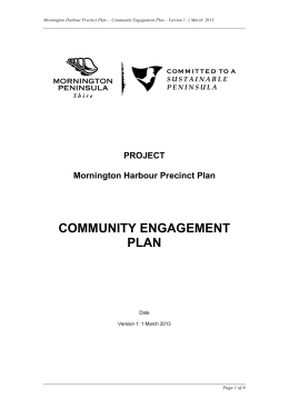 community engagement plan - Mornington Peninsula Shire