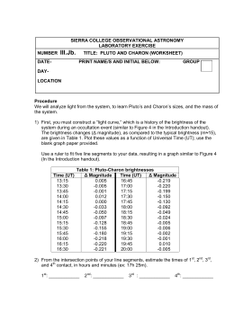 PLUTO AND CHARON (WORKSHEET) - Sierra College Astronomy