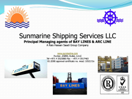 SUNMARINE SHIPPING SERVICES LLC A member of Rais Hassan