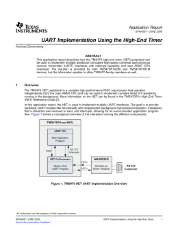 UART Implementation Using the High-End Timer