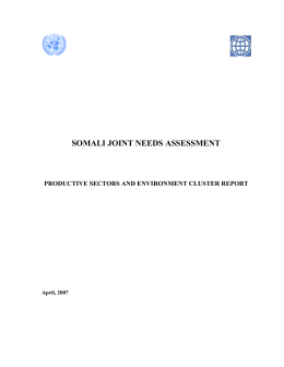 DRAFT (9 March, 2006) - Somali Joint Needs Assessment
