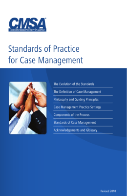 Standards of Practice for Case Management