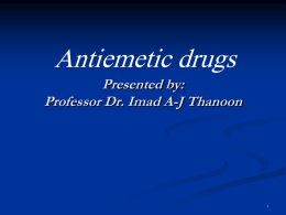 Antiemetic drugs
