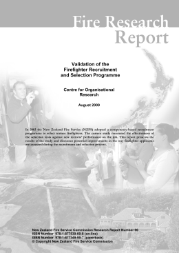 Fire Service Final Report - New Zealand Fire Service