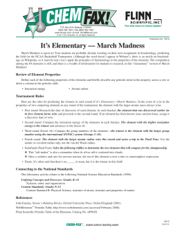 It`s Elementary — March Madness