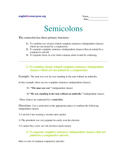 Semicolons - English for Everyone