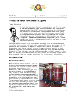 Yeast and Other Fermentation Agents