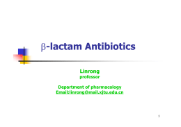 β-lactam Antibiotics