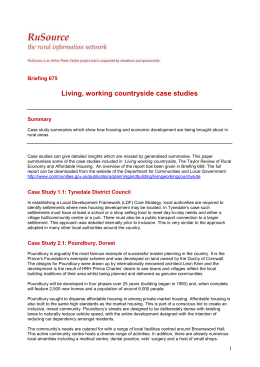Living, working countryside case studies