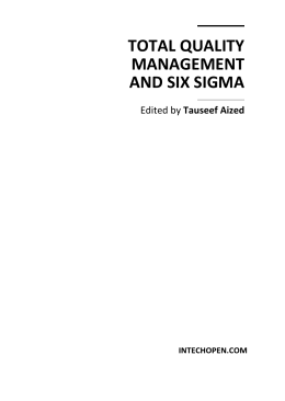 TOTAL QUALITY MANAGEMENT AND SIX SIGMA