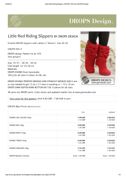 Little Red Riding Slippers BY DROPS DESIGN