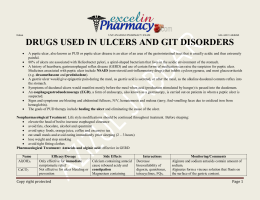 DRUGS USED IN ULCERS AND GIT DISORDERS