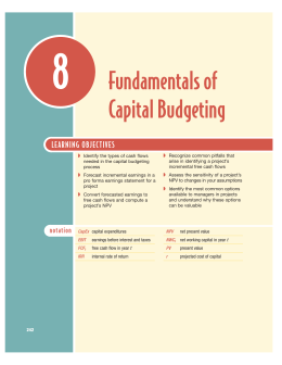 8 Fundamentals of Capital Budgeting