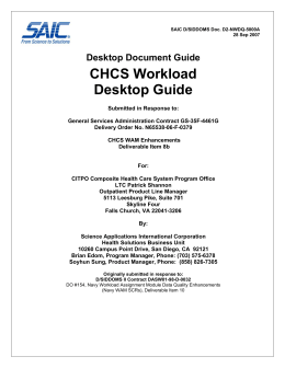 CHCS Workload Desktop Guide - the MEPRS Information Portal