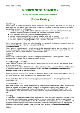 Snow Policy - Rooks Nest Academy