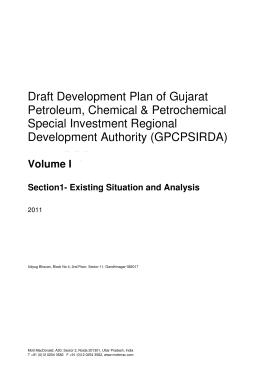 Draft Development Plan of Gujarat Petroleum, Chemical