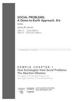 SOCIAL PROBLEMS: A Down-to