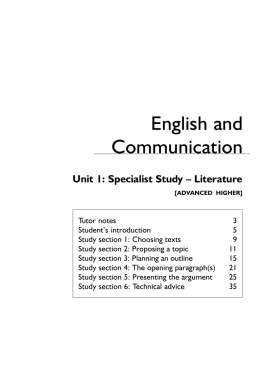 English and Communication