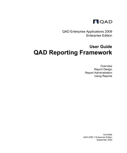 User Guide: QAD Configurator