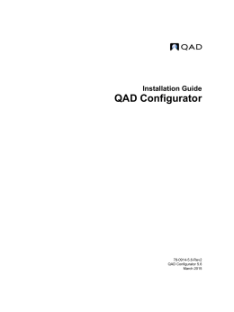 QAD Configurator Installation Guide