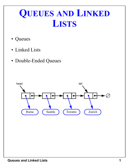 QUEUES AND LINKED LISTS