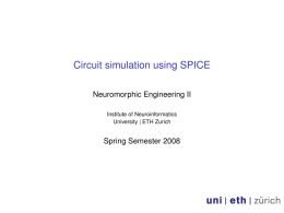Circuit simulation using SPICE