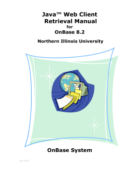 Overview of the OnBase System - Northern Illinois University