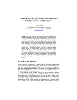 Mobile Computing, Web Services and the Semantic Web